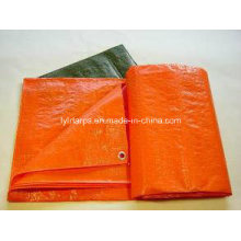 Orange PE Tarpaulin Cover, Polyethylene Woven Fabric, Waterproof PE Tarp Cover